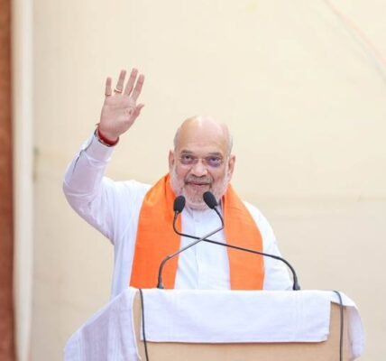 Amit Shah Ludhiana विजयदशमी उत्सव में चिट्टे के रावण का दहन करते हुए